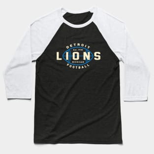 Vintage Detroit Lions 2 by Buck Tee Baseball T-Shirt